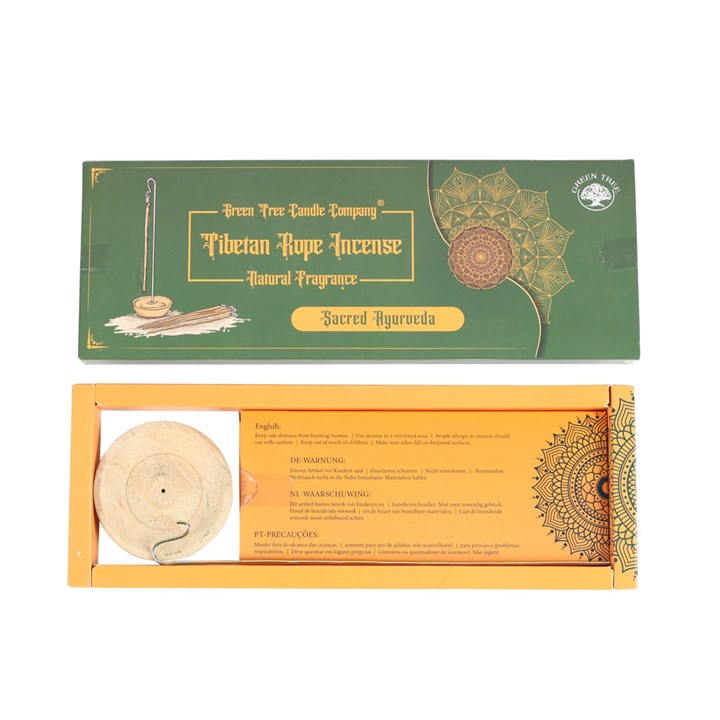 Sacred Ayurveda Tibetan Rope Incense with Holder Sacred Ayurveda Tibetan Rope Incense with Holder - Image 2