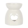 White Heart Cut Out Oil Burner
