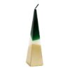 20cm Green and Gold Pyramid Candle