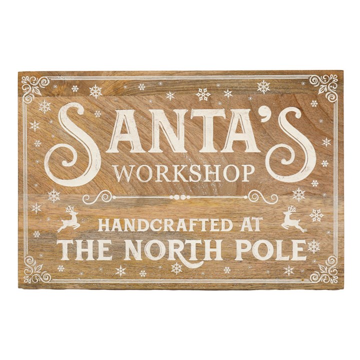 30cm Santa's Workshop Wall Plaque 30cm Santa's Workshop Wall Plaque