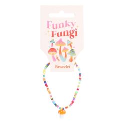 Alternative view of Orange Mushroom Beaded Charm Bracelet