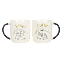 King and Queen Couples Caravan Mug Set
