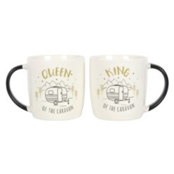 Alternative view of King and Queen Couples Caravan Mug Set