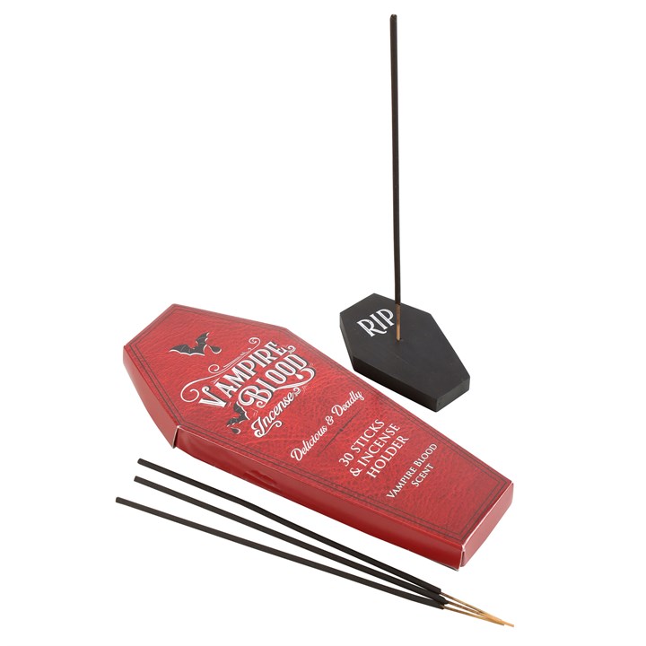 Vampire Blood Incense Sticks and Coffin Holder Vampire Blood Incense Sticks and Coffin Holder