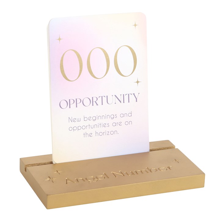 Angel Number Affirmation Cards with Wooden Stand Angel Number Affirmation Cards with Wooden Stand