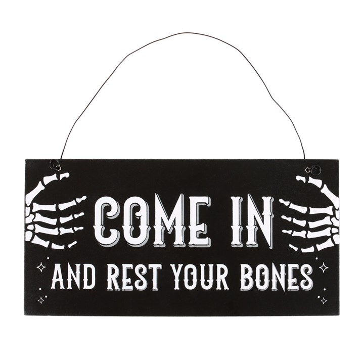 Come In and Rest Your Bones Hanging Sign Come In and Rest Your Bones Hanging Sign