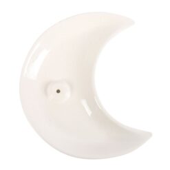 Alternative view of White Crescent Moon Incense Stick Holder