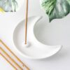 White Crescent Moon Incense Stick Holder White Crescent Moon Incense Stick Holder