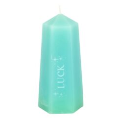 Alternative view of Luck Crystal Candle with Rough Green Aventurine