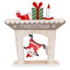 22cm Wooden Falling Santa Christmas Decoration