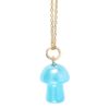 Blue Aura Crystal Mushroom Necklace Greeting Card Blue Aura Crystal Mushroom Necklace Greeting Card