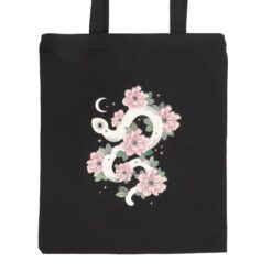 Alternative view of Floral Snake Polycotton Tote Bag