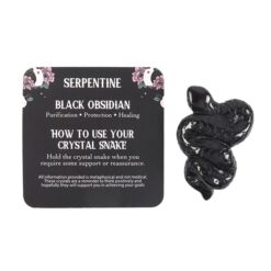 Alternative view of Black Obsidian Crystal Snake