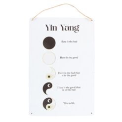Alternative view of 30cm Yin Yang Hanging Metal Sign