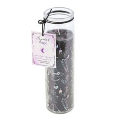 Alternative view of Crystal Witch Jasmine Tube Candle with Amethyst Chips