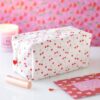 Heart Cherry Print Makeup Bag Heart Cherry Print Makeup Bag