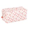 Heart Cherry Print Makeup Bag