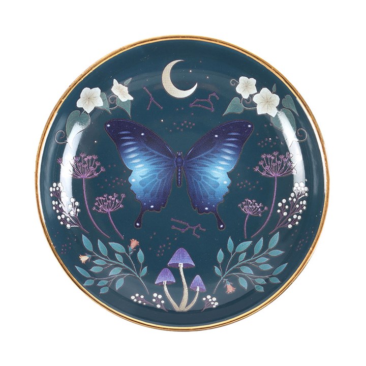 Round Midnight Moth Trinket Dish Round Midnight Moth Trinket Dish - Image 2