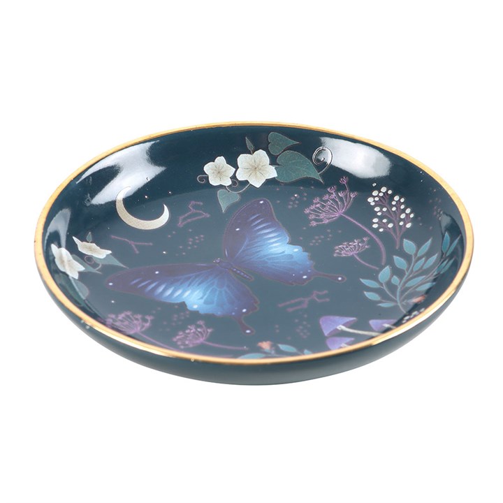 Round Midnight Moth Trinket Dish Round Midnight Moth Trinket Dish - Image 3