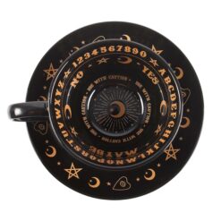 Alternative view of Black Talking Board Teacup and Saucer