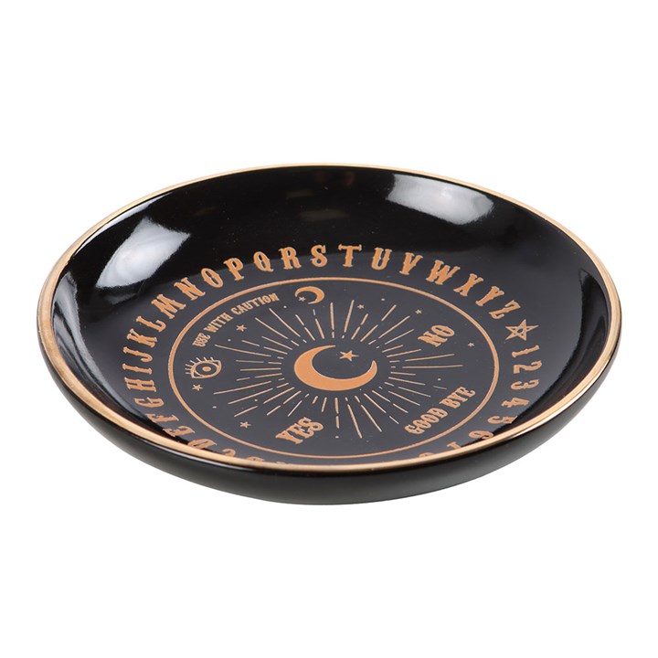 Round Black Talking Board Trinket Dish Round Black Talking Board Trinket Dish - Image 2