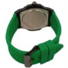 Clasico Mens Ladies Water Resistant Arabic Square Dial Green Rubber Strap Watch