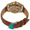 NY London Mens Automatic Dial Analogue Gold/Brown Leather Strap Watch