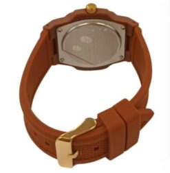 Alternative view of Clasico Mens Ladies Water Resistant Arabic Square Dial Brown Rubber Strap Watch