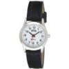 Ravel Mens Stainless Steel Day/Date Faux Leather Strap Watch