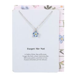 Alternative view of Forget-Me-Not Flower Necklace on Greeting Card