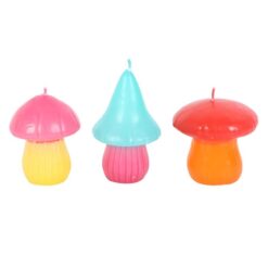 Alternative view of Set of 3 Mushroom Shaped Candles