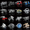 Shirt Cufflinks, Aircraft, Sailboat, Motorcycle, Racing Car Design for Men