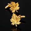 Golden Cufflinks: Dice, Maple Leaf, Music, Playing Card & Dragon Designs for Men