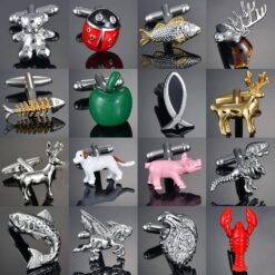 Alternative view of Animal Shirt Cufflinks for Men Stylish Sleeve Accessories for Weddings & Parties