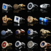 Luxury Men's French Cufflinks - Crystal Zircon Design | Wholesale Accessories