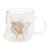 Luna Moth Double Walled Glass Mug with Crystal Tea Infuser Luna Moth Double Walled Glass Mug with Crystal Tea Infuser