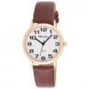 Ravel Mens Basic White Dial Brown Leather Strap Watch