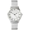 Sekonda Mens Basic White Dial with Silver Metal Expandable Bracelet Watch