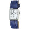 Ravel Mens Fashion Rectangle Shape Dial Blue Leather Strap Watch