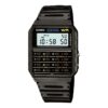 Casio Mens Digital Calculator Retro Dial With Black Rubber Strap Watch