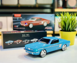 Wireless Bluetooth Car Speaker with TF/USB/FM Blue Novelty Gift