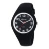 Ravel Unisex Large Comfort Fit Black Silicone Watch