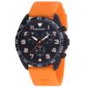 Henley Men's Multi Eye Black Dial With Orange Sports Large Silicone Strap Watch