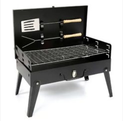 Portable Charcoal BBQ Grill with Accessories - Folding, Compact, Outdoor Cooking