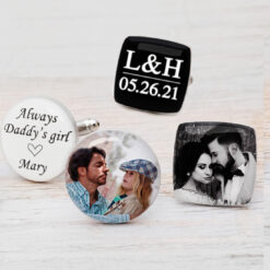Custom Photo Cufflinks | Personalised Men's Cufflinks | Groom & Father's Gift
