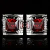 Luxury Tough Square Zircon Stone Cufflinks for Men - Black Cufflinks Gift