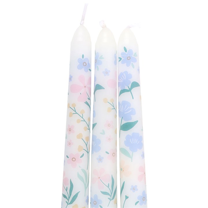 Set of 3 Ditsy Floral Taper Candles Set of 3 Ditsy Floral Taper Candles - Image 5