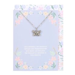 Alternative view of Butterfly Necklace on Greeting Card