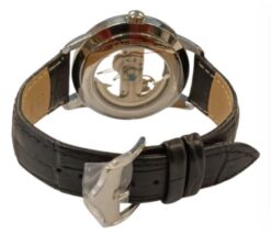 Alternative view of NY London Mens Automatic Dial Analogue Silver/Black Leather Strap Watch