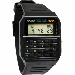 Alternative view of Casio Mens Digital Calculator Retro Dial With Black Rubber Strap Watch